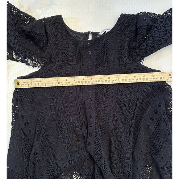 REBECCA MINKOFF Women's Black Lace Hanky Top Sz XS - Picture 9 of 10